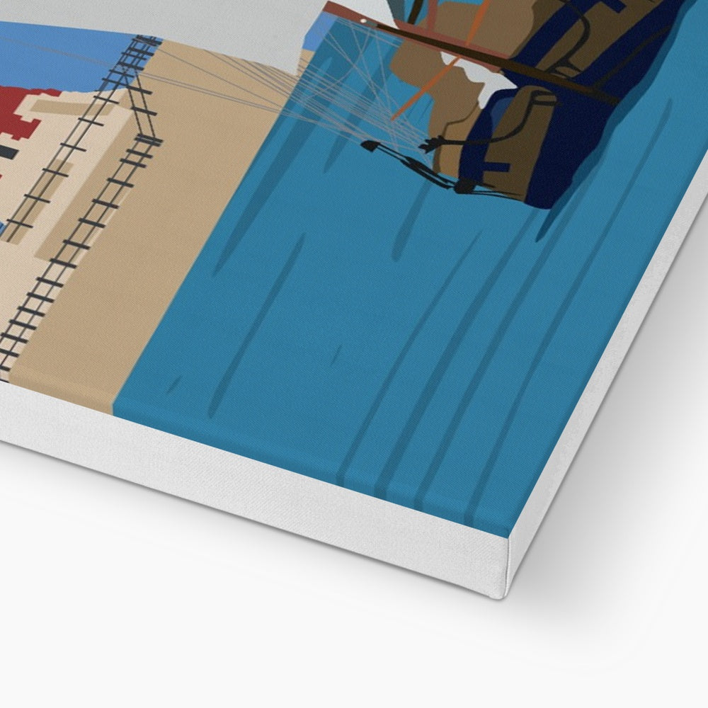Printed Canvas - Roker Pier Poster Art