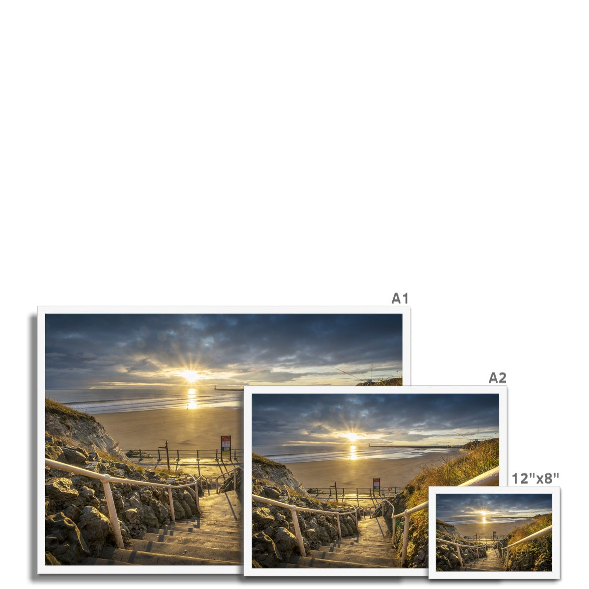 Fine Art Print Framed - Cat & Dog Steps, Sunderland by David Allan