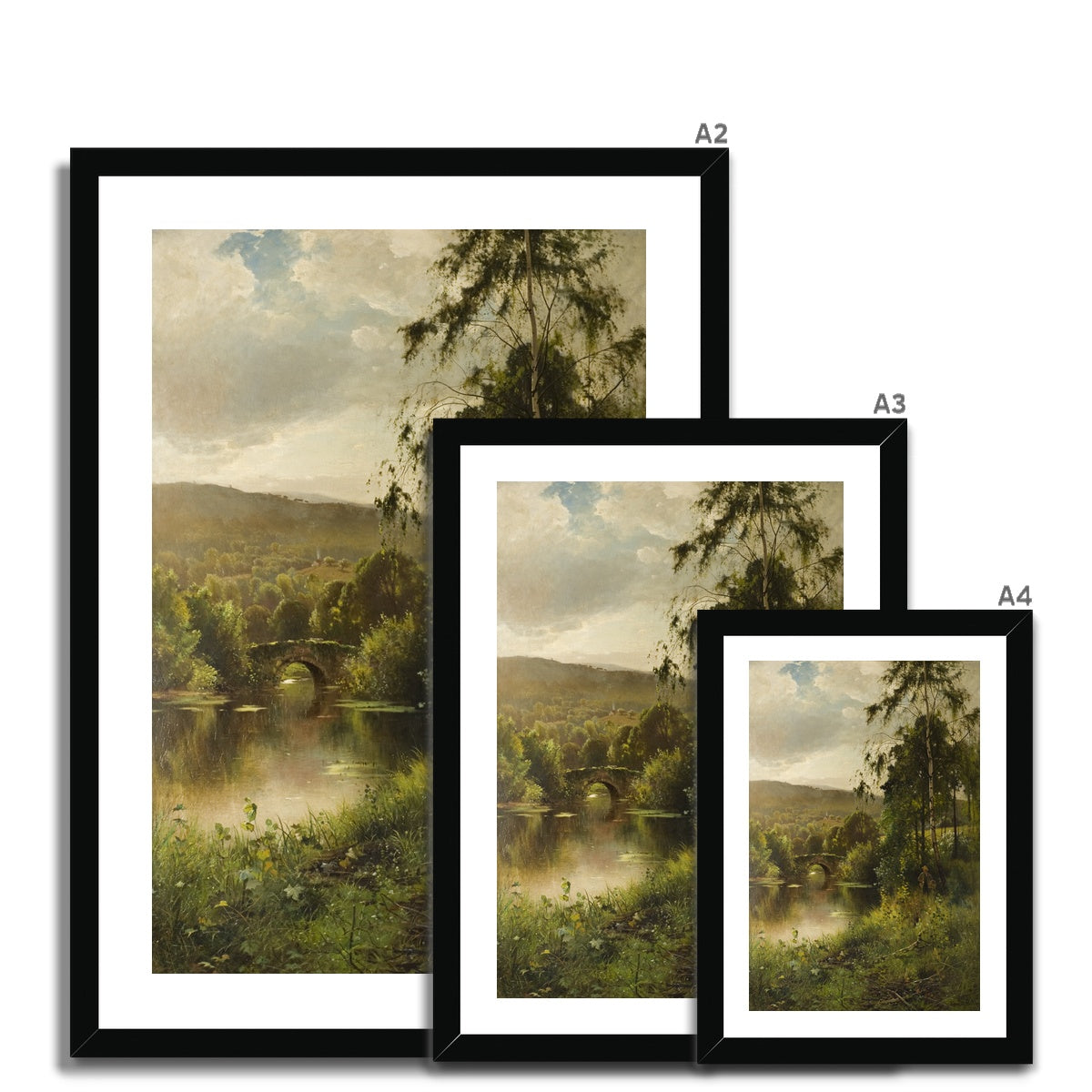 Fine Art Print Framed - Landscape in Derbyshire by Ernest Parton