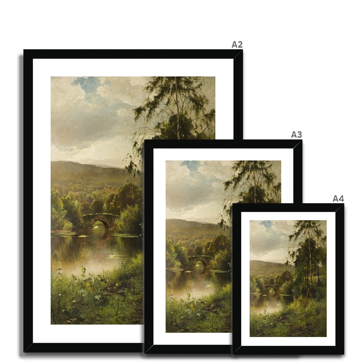 Fine Art Print Framed - Landscape in Derbyshire by Ernest Parton