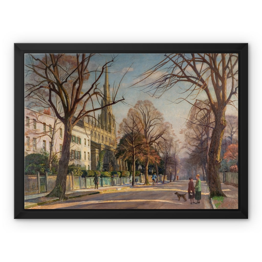 Framed Canvas - Spring in the Suburbs by Francis Dodd