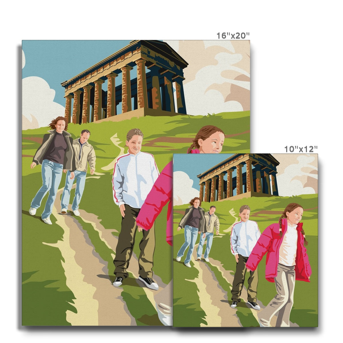 Printed Canvas - Penshaw Monument Poster Art