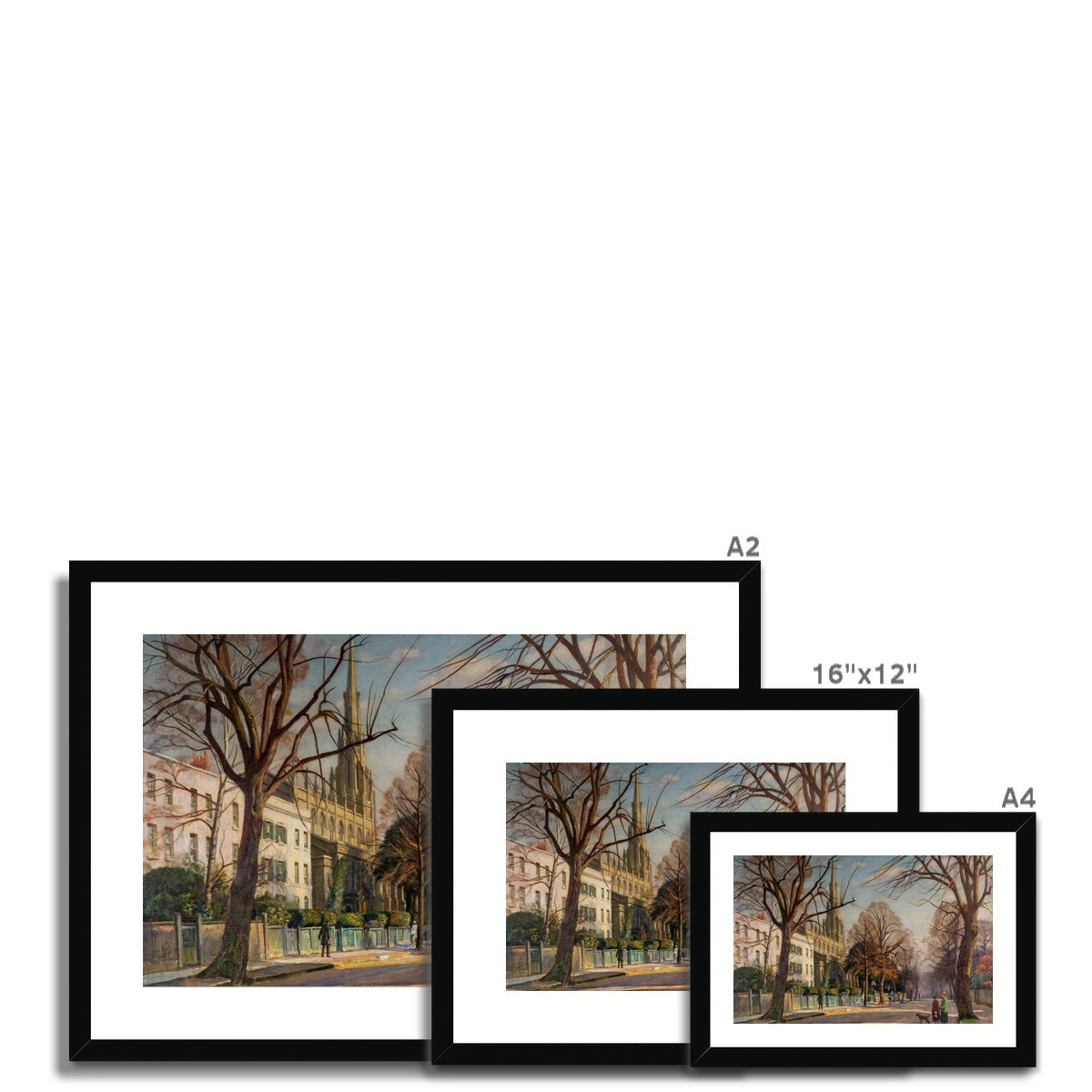 Fine Art Print Framed & Mounted - Spring in the Suburbs by Francis Dodd
