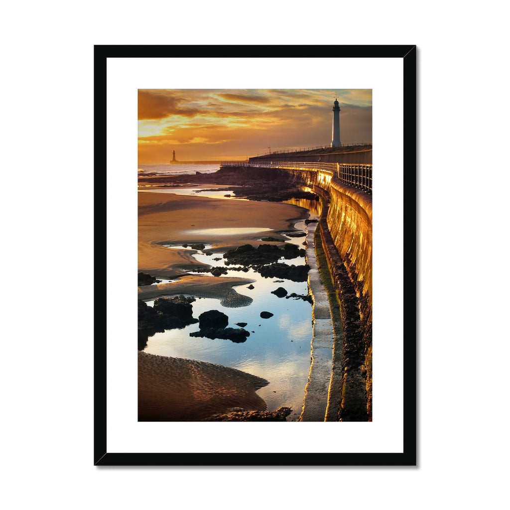 Fine Art Print Framed & Mounted - Seaburn Sunrise, Sunderland