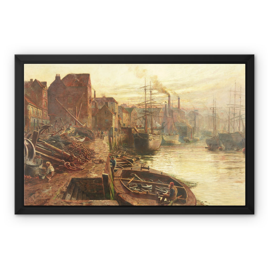 Framed Canvas - Old Sunderland by Thomas Hemy