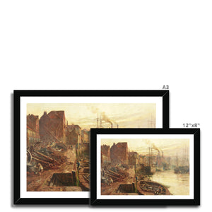 Fine Art Print Framed - Old Sunderland by Thomas Hemy