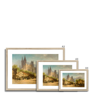 Fine Art Print Framed & Mounted - Market Day at a Town in Normandy, France by Henry Foley