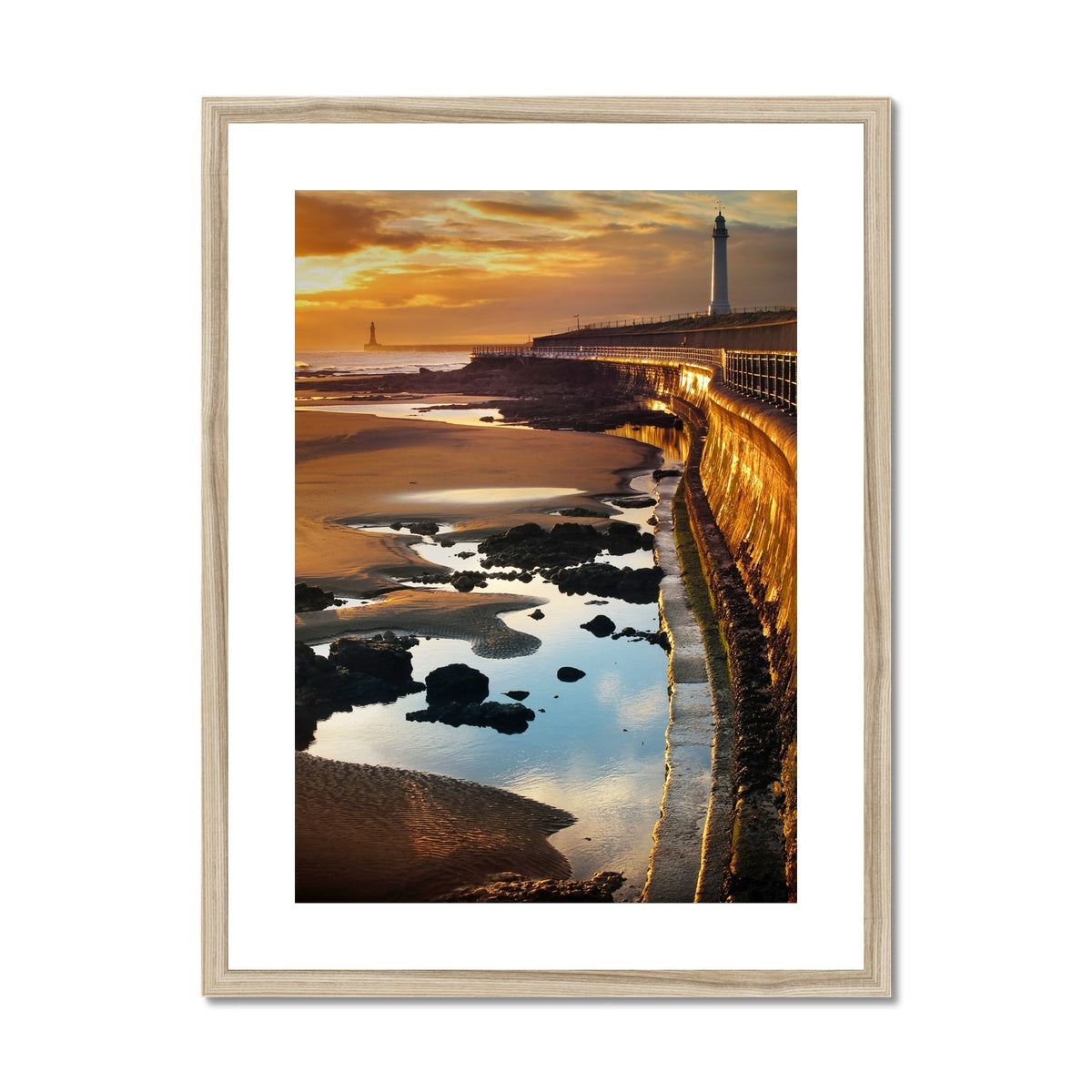 Fine Art Print Framed & Mounted - Seaburn Sunrise, Sunderland