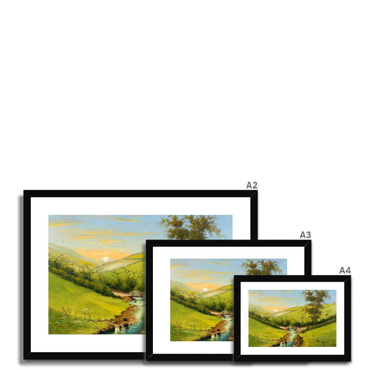 Fine Art Print Framed & Mounted - The Valley of Love, Hendon, Sunderland by J. D. Hopper
