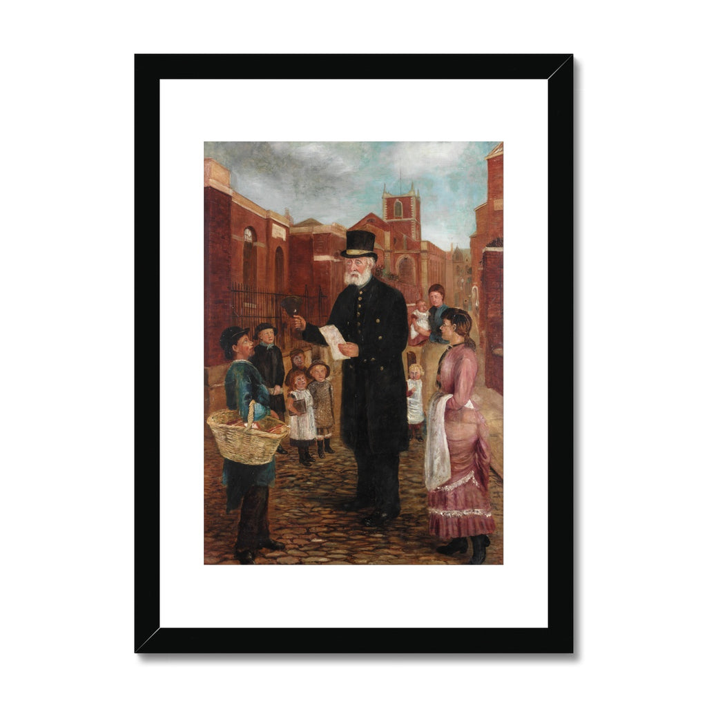 Fine Art Print Framed & Mounted - Tommy Sanderson, Town Crier by J. Gillis Brown