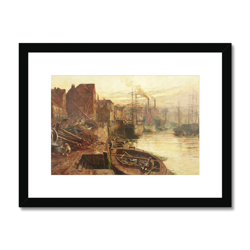 Fine Art Print Framed & Mounted - Old Sunderland by Thomas Hemy