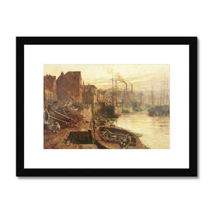 Fine Art Print Framed & Mounted - Old Sunderland by Thomas Hemy