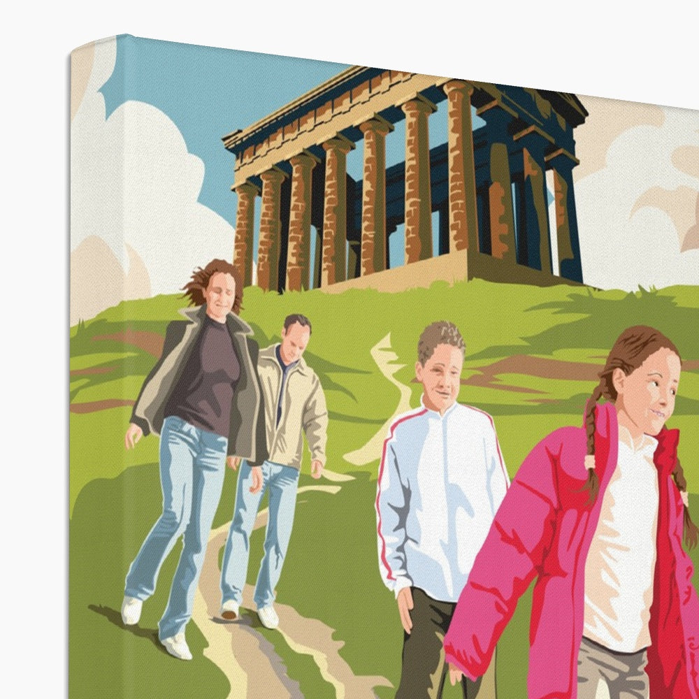 Printed Canvas - Penshaw Monument Poster Art