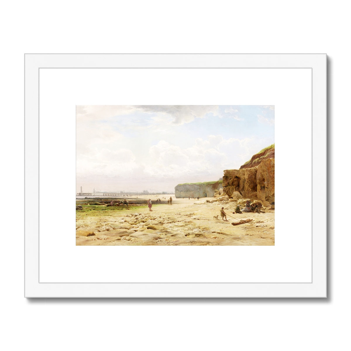 Fine Art Print Framed & Mounted - Roker Beach by William Crosby