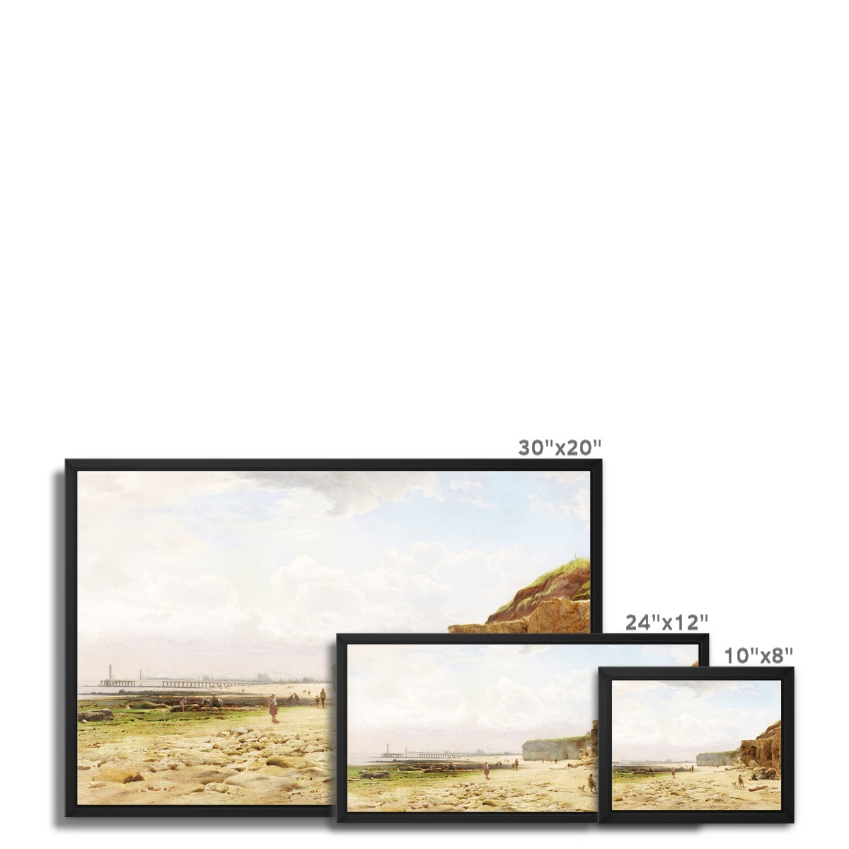 Framed Canvas - Roker Beach by William Crosby