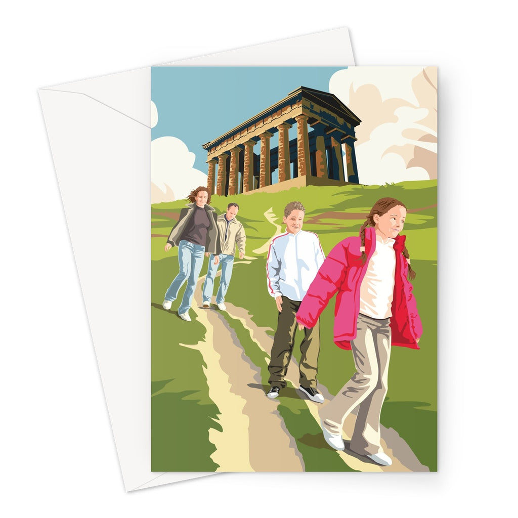 Greetings Card - Penshaw Monument Poster Art