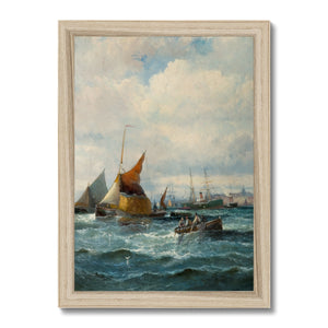 Fine Art Print Framed - Shipping off a Headland by Georges Thornley
