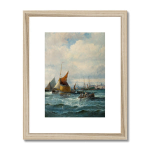 Fine Art Print Framed & Mounted - Shipping off a Headland by Georges Thornley