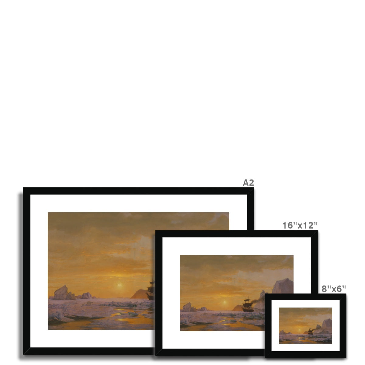 Fine Art Print Framed & Mounted - Arctic Regions by William Bradford