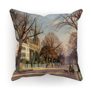 Cushion - Spring in the Suburbs by Francis Dodd